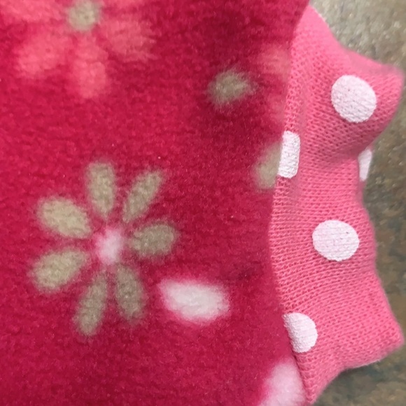 🌟3/$15🌟Disney Pink Floral Baby Minnie Mouse Fleece Footie Pajamas Onesie Sz 12M - Picture 9 of 9